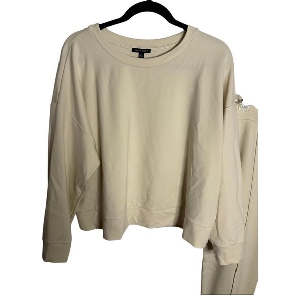 Eileen Fisher SET Lightweight Ponte Jogger & Lightweight Ponte Round Neck Top - Picture 5 of 11